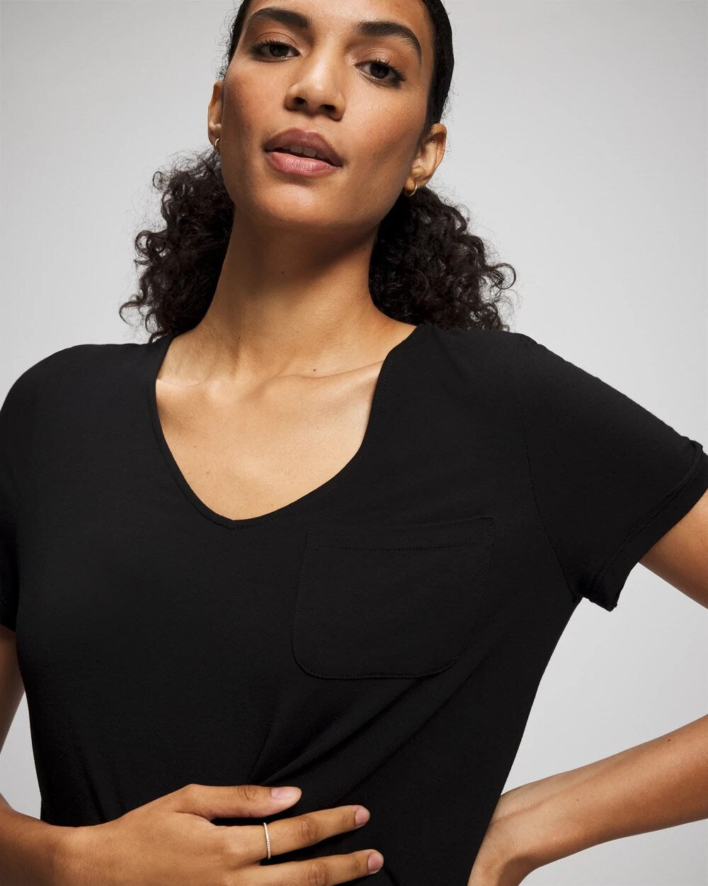 Soma / Short-Sleeve Sleepshirt BLACK