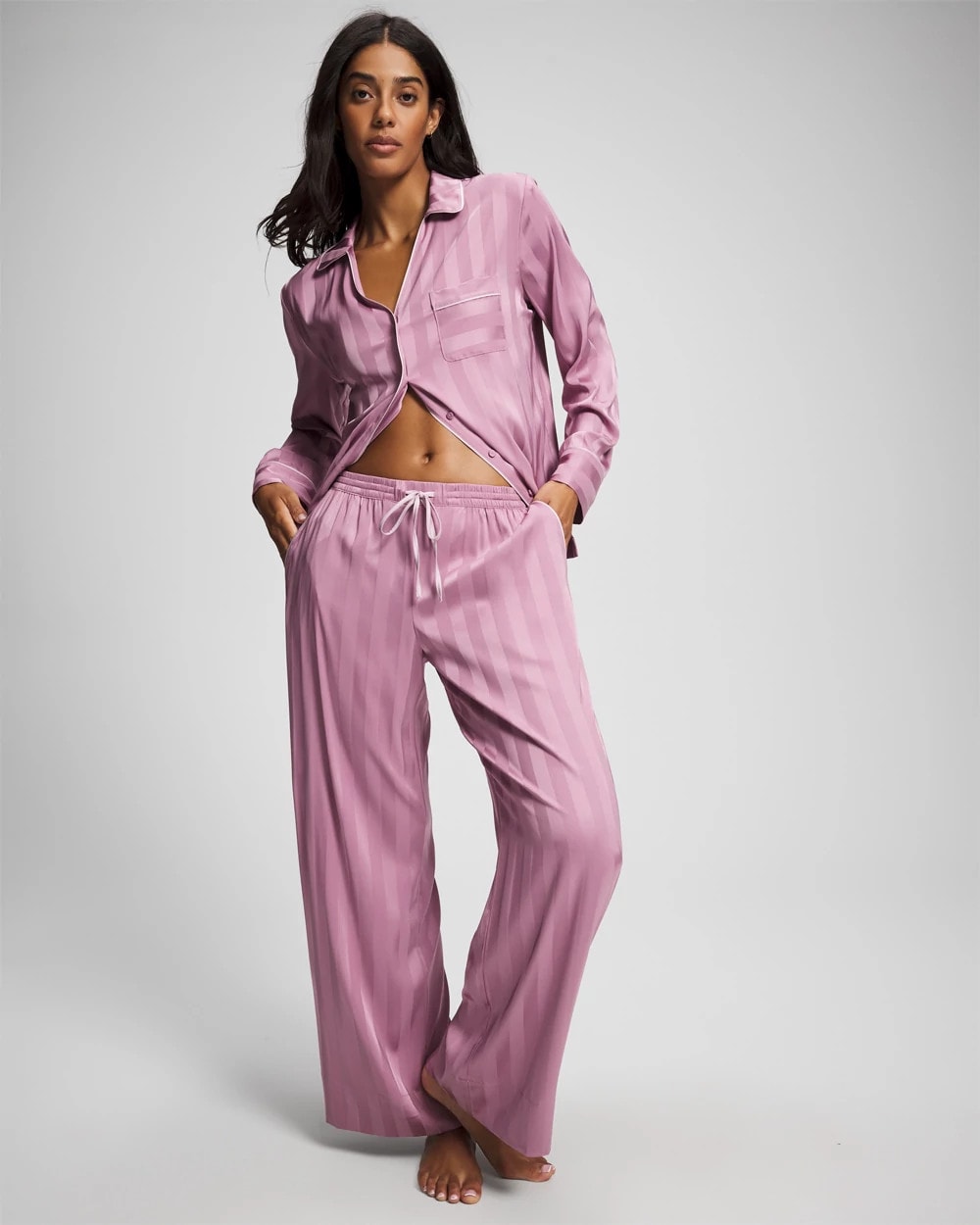 Soma / Shadow Stripe Pajama Pant LILAC WINE
