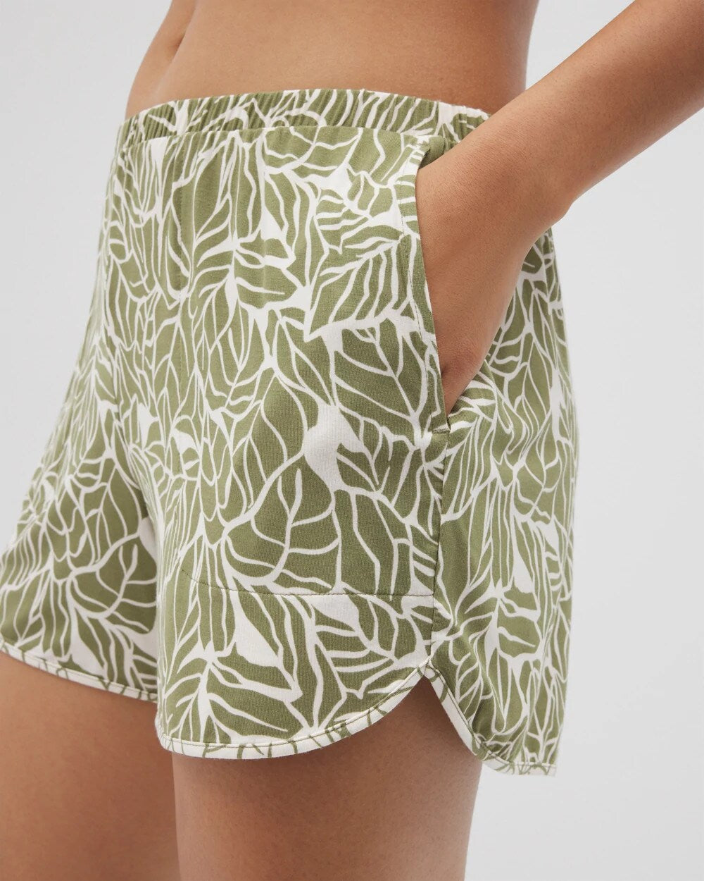 Soma / Printed Pajama Short PALMTASTIC VETIVER/CHAMP