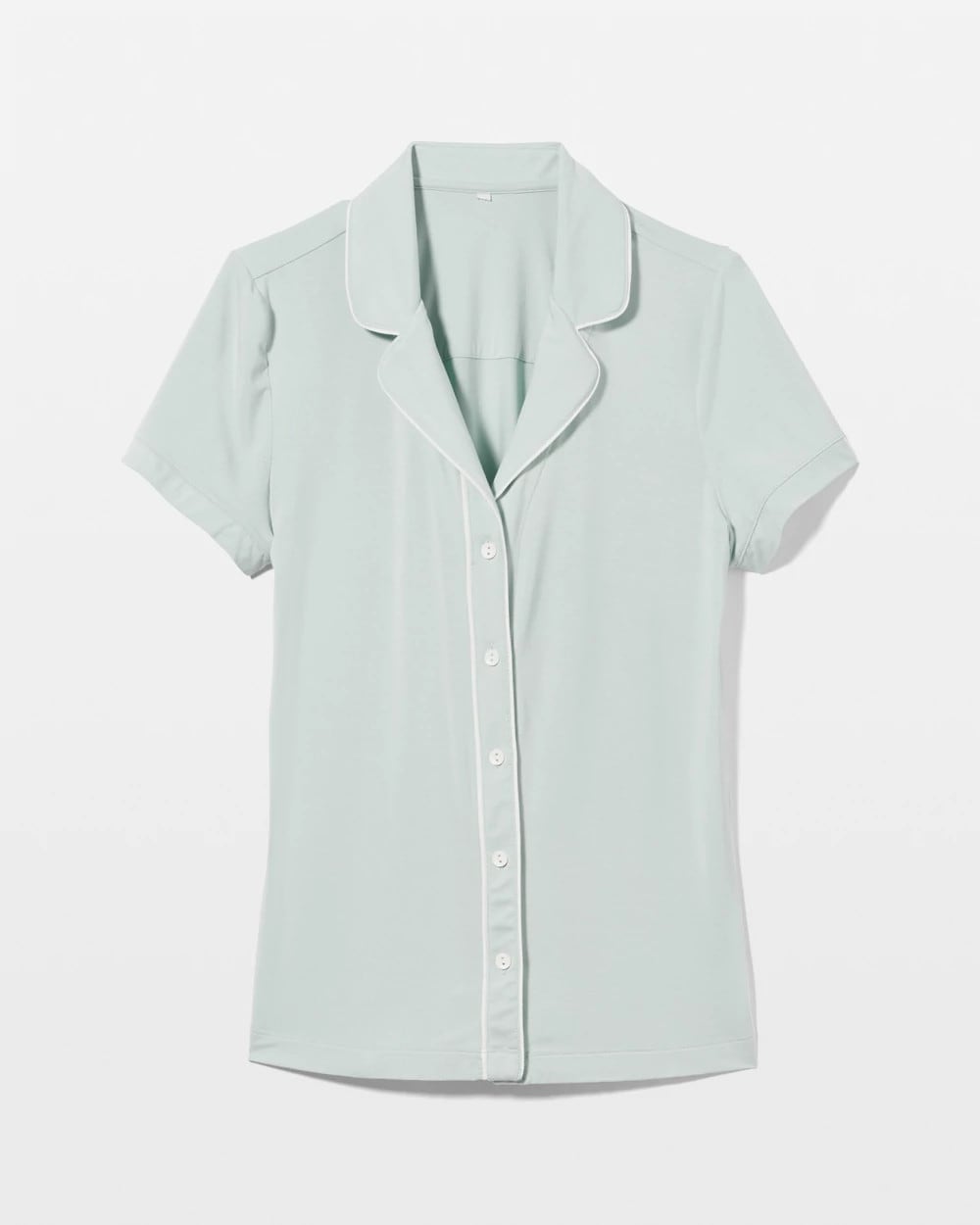 Soma / Solid Short Sleeve Notch Collar Pajama Top HARBOR GREEN