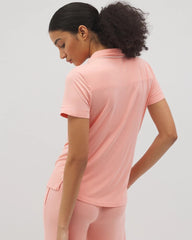 Soma / Solid Short Sleeve Notch Collar Pajama Top PALOMA GLOW