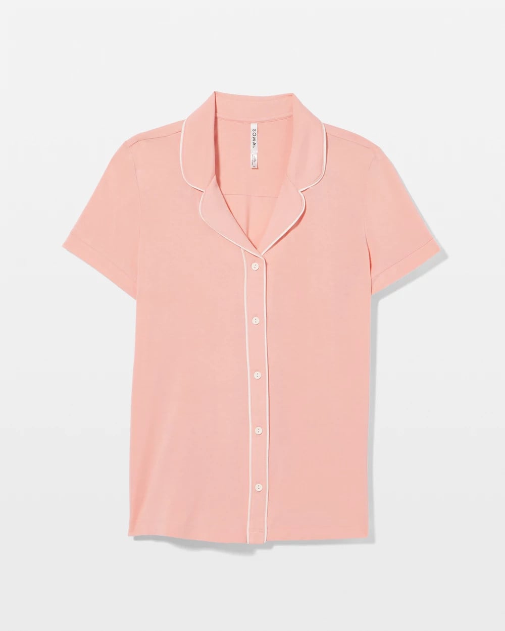 Soma / Solid Short Sleeve Notch Collar Pajama Top PALOMA GLOW
