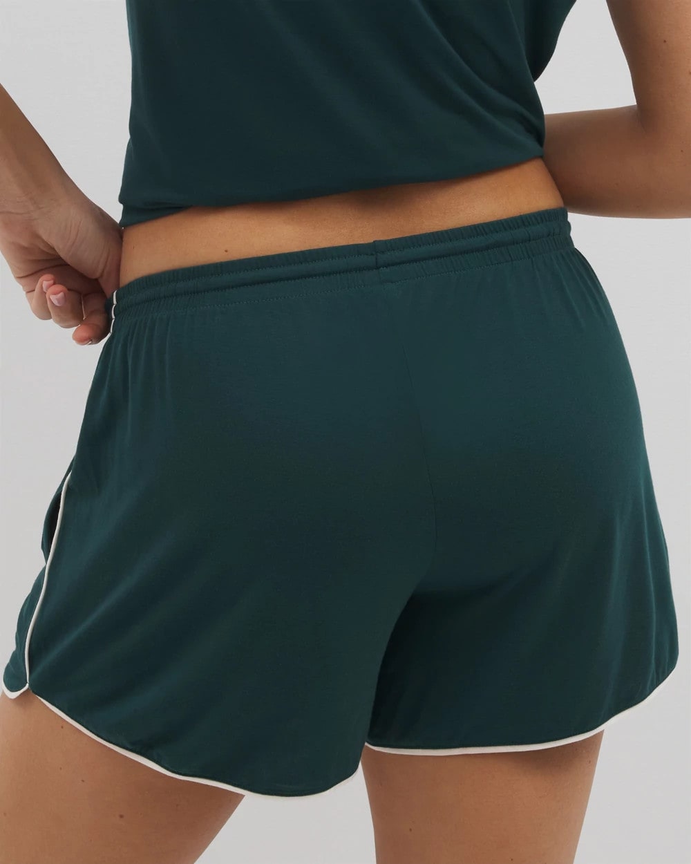 Soma / Solid Piped Pajama Shorts DARK SEA