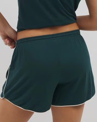 Soma / Solid Piped Pajama Shorts DARK SEA