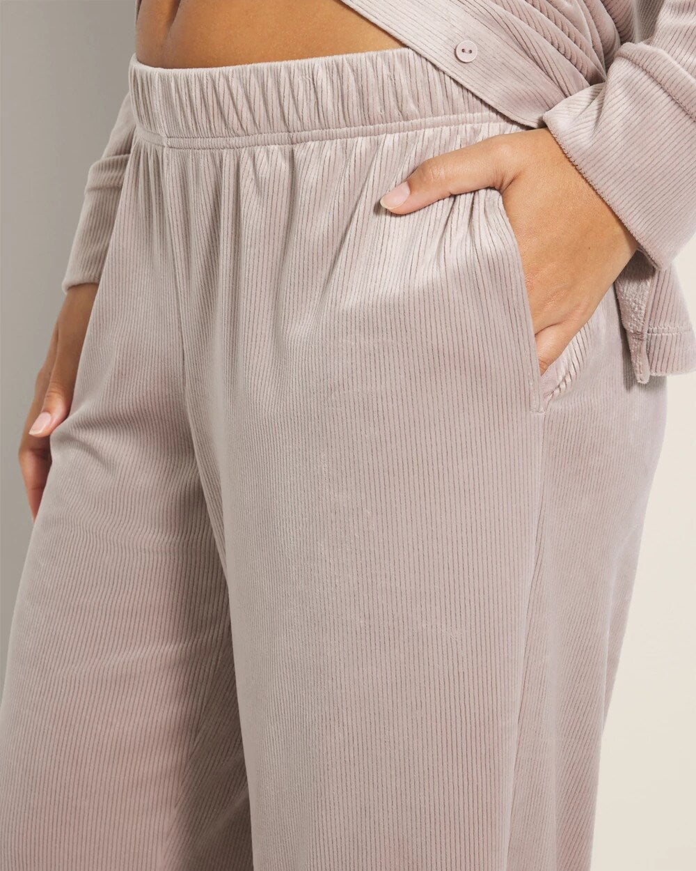 Soma / bed Wide-Leg Pajama Pants SILVER TAUPE