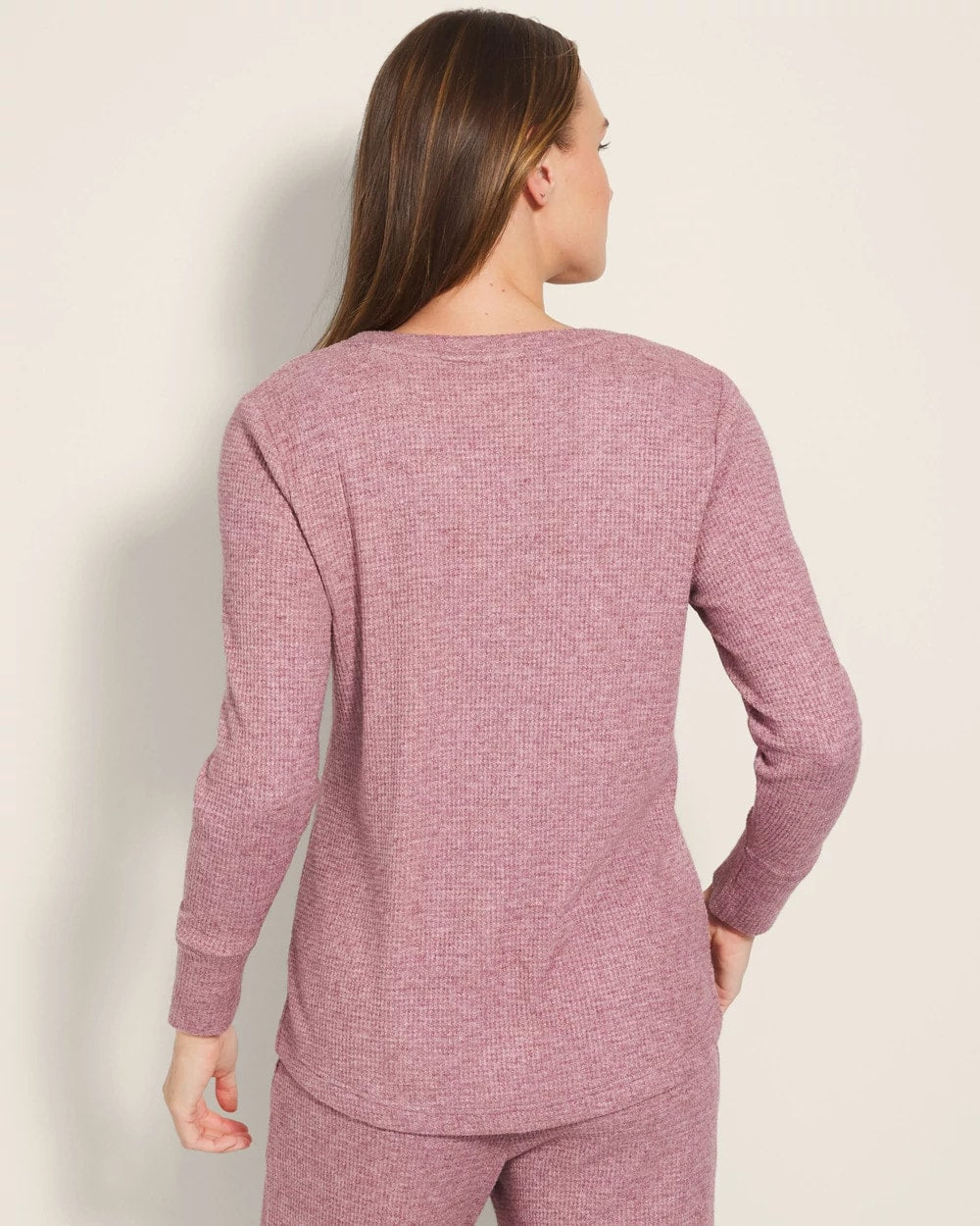 Soma / Long-Sleeve Pajama Henley HEATHER PINOT