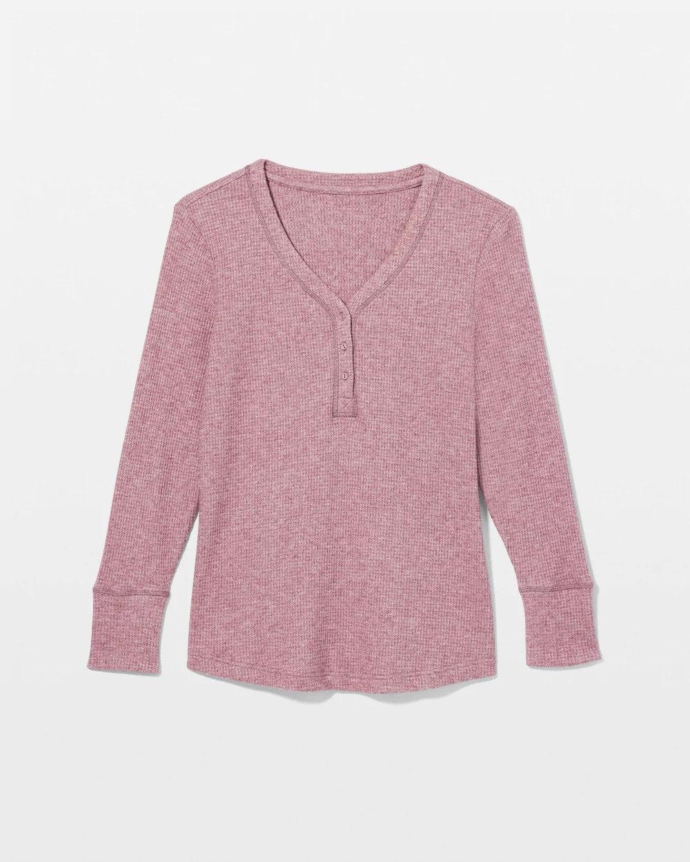 Soma / Long-Sleeve Pajama Henley HEATHER PINOT