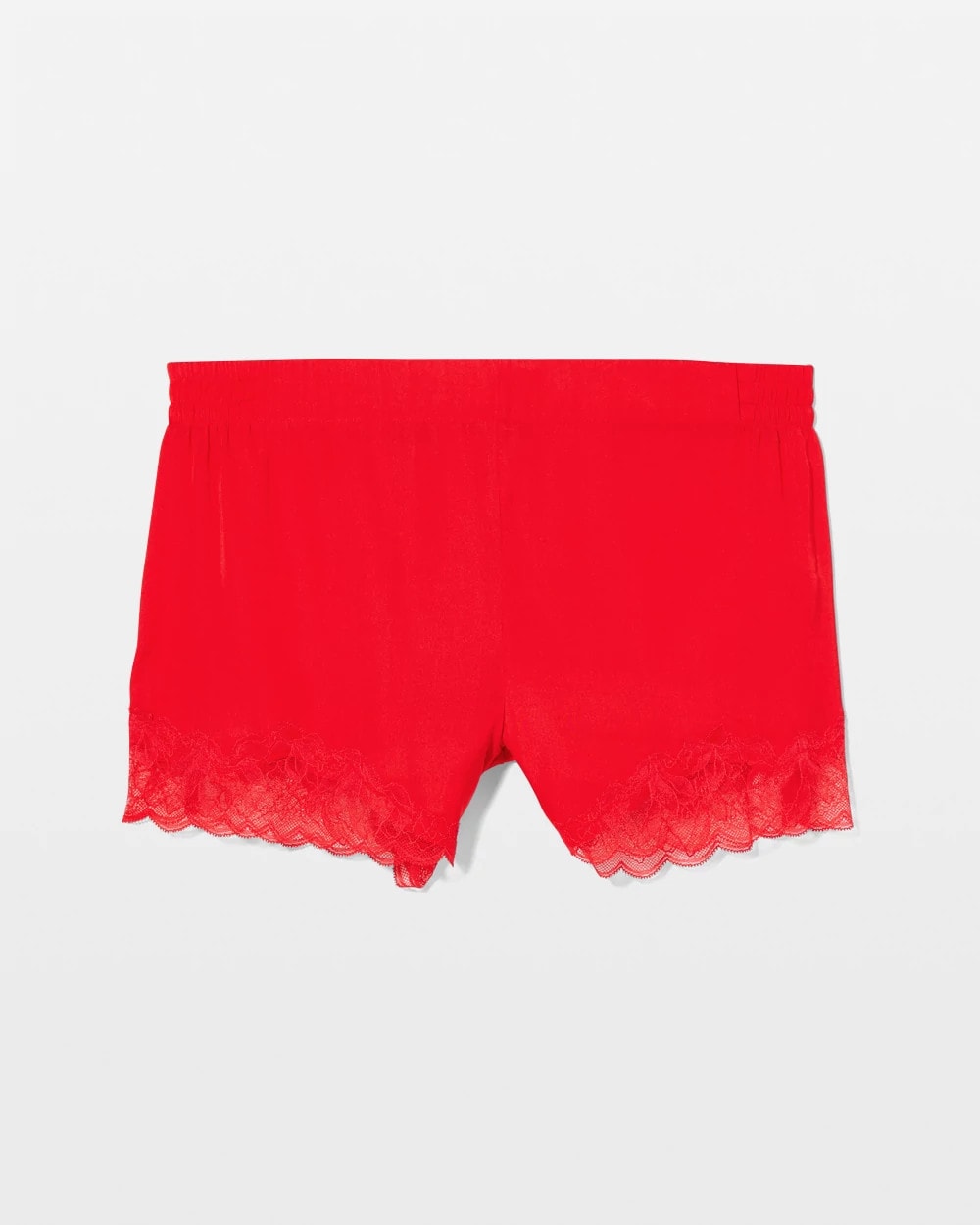 Soma / Lace Trim Pajama Shorts DARE ME RED