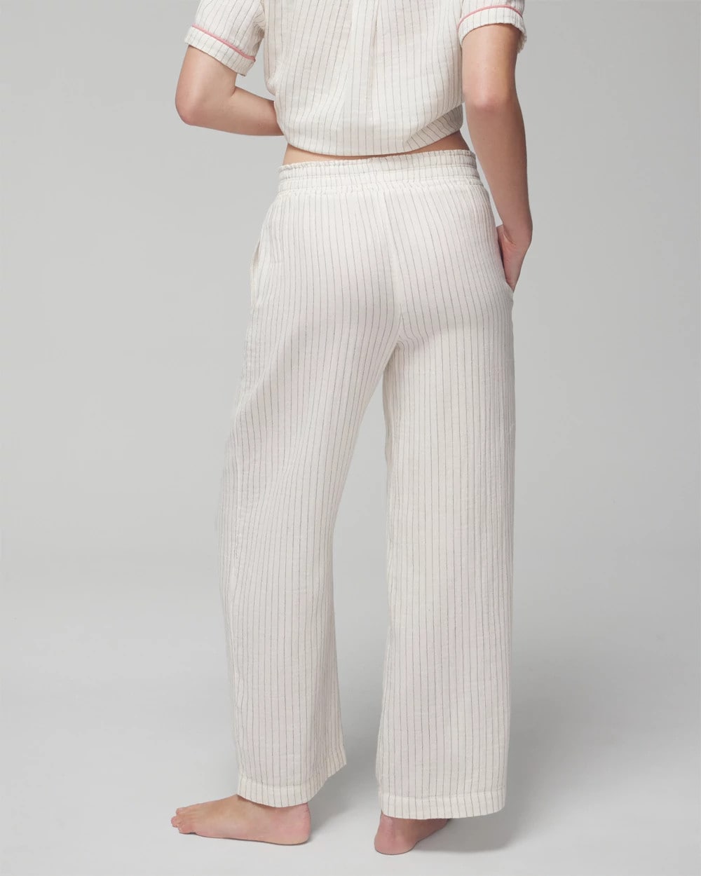Soma / Pajama Pants DBL CLOTH BW STRIPE