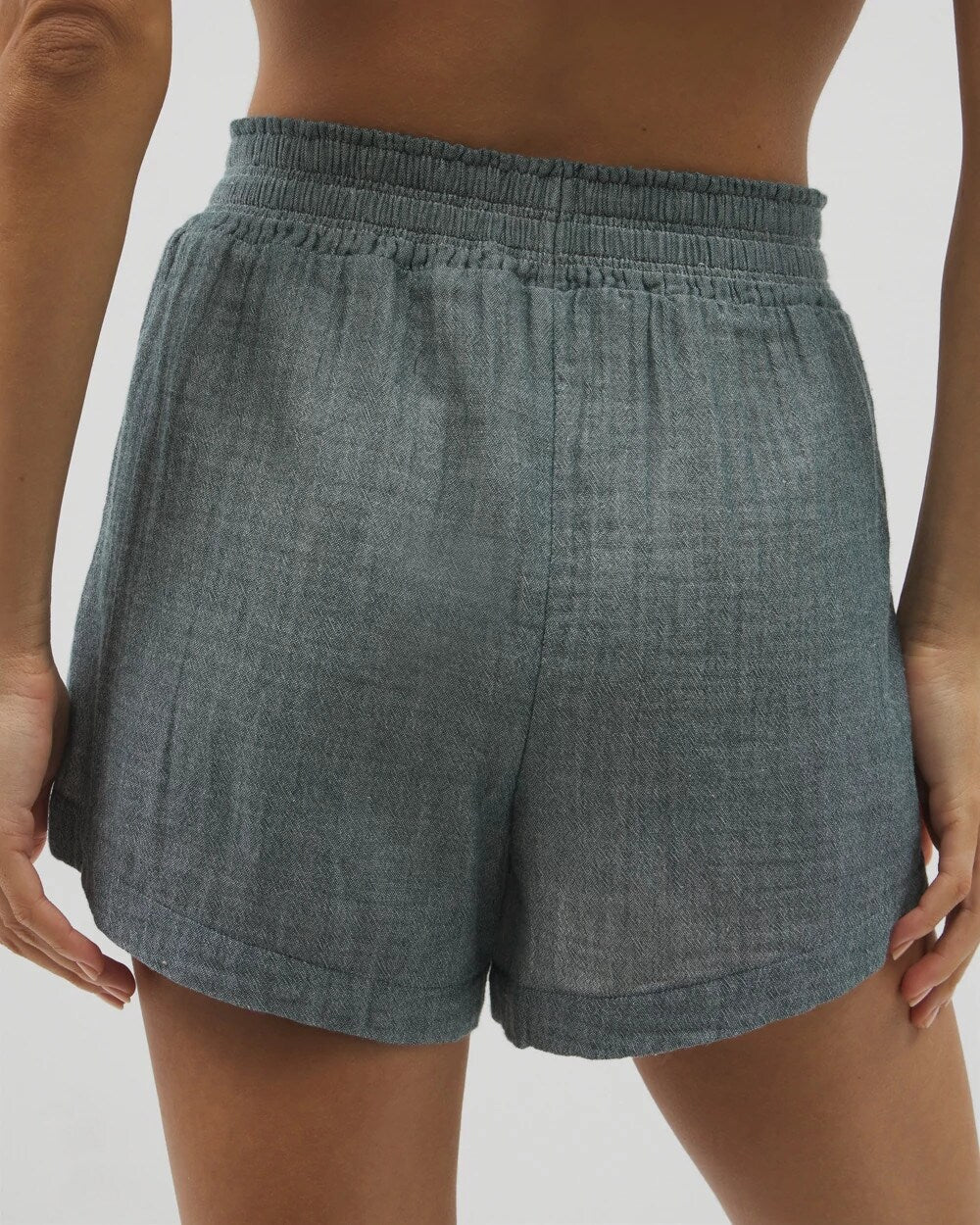 Soma / Cotton Gauze Pajama Shorts DARK SEA CROSSDYE