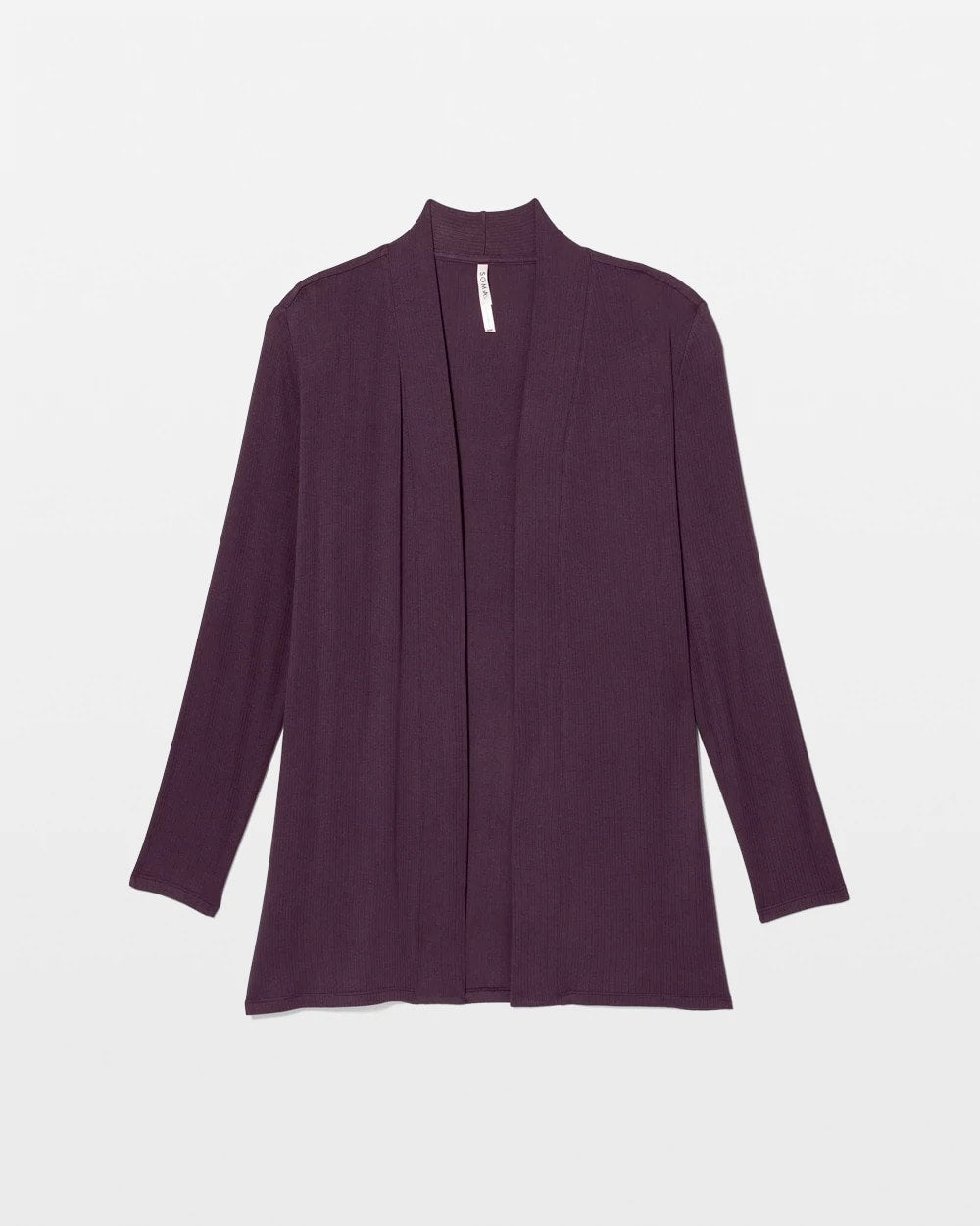 Soma / Lightweight Rib Knit Long Sleeve Wrap PLUM PERFECT