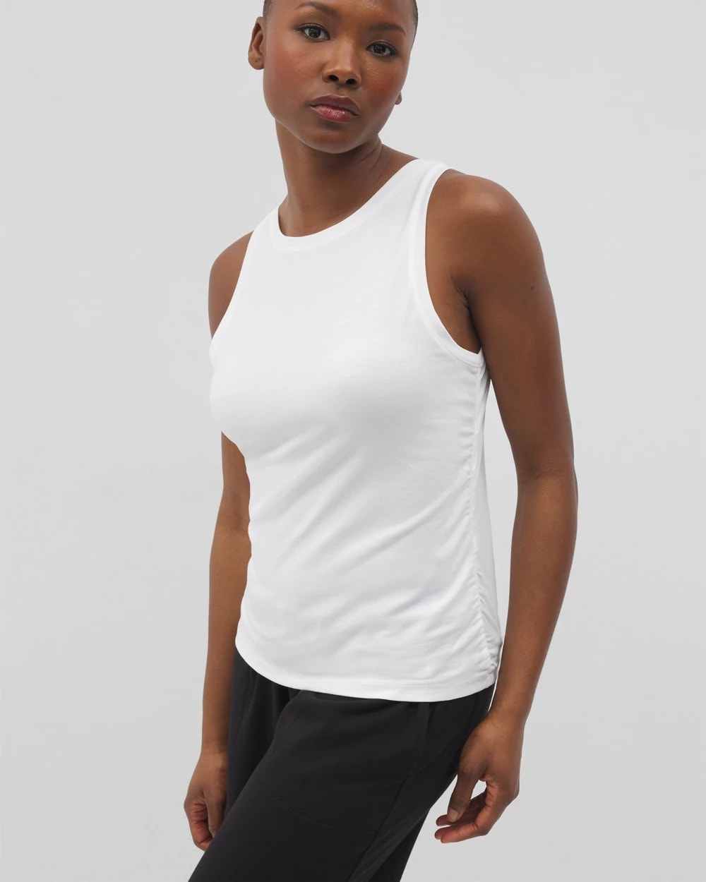 Soma / Ruched Pajama Tank OPTIC WHITE