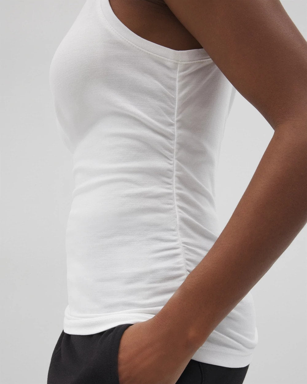 Soma / Ruched Pajama Tank OPTIC WHITE