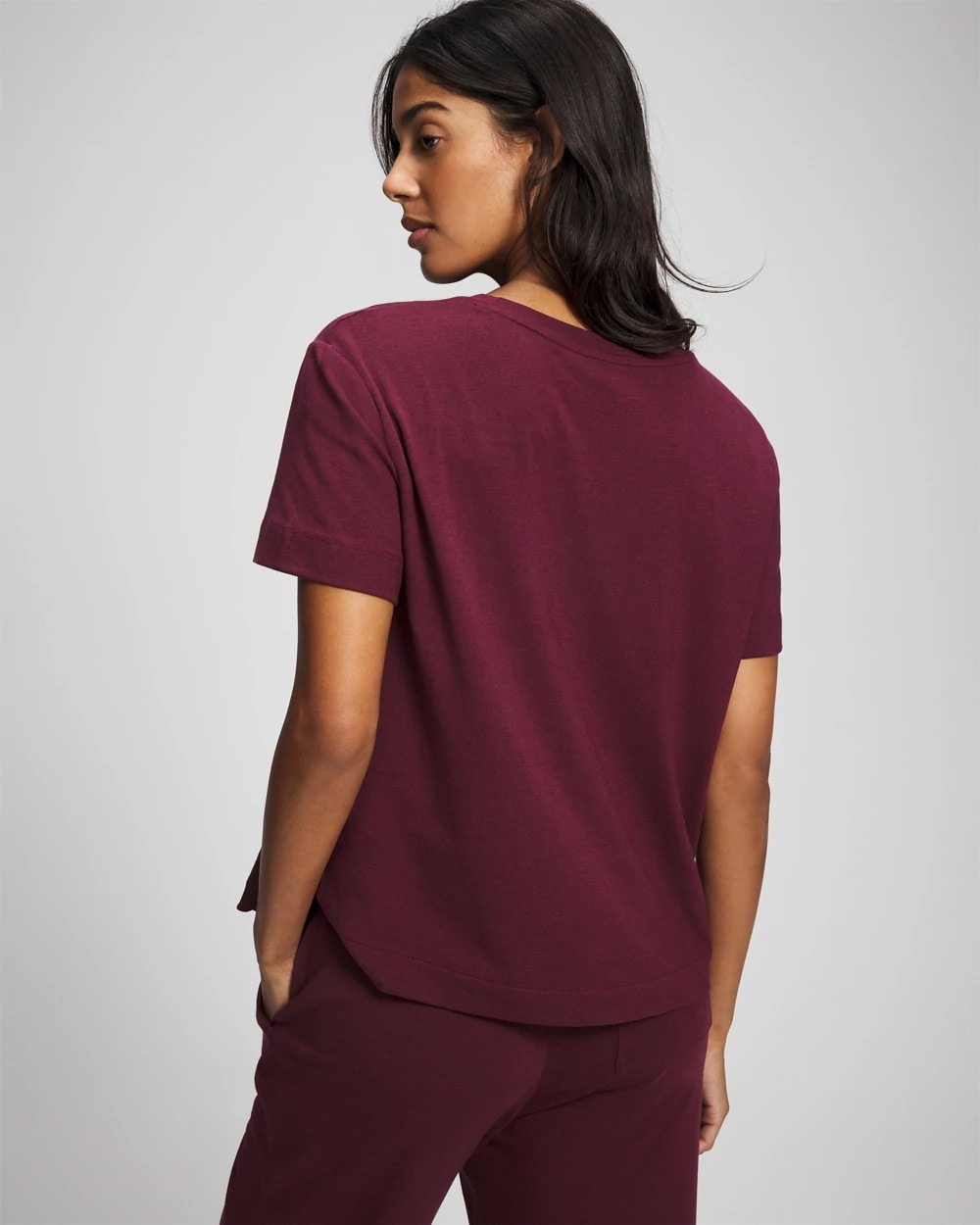 Soma / Short-Sleeve Pocket Pajama Tee VELVET PLUM