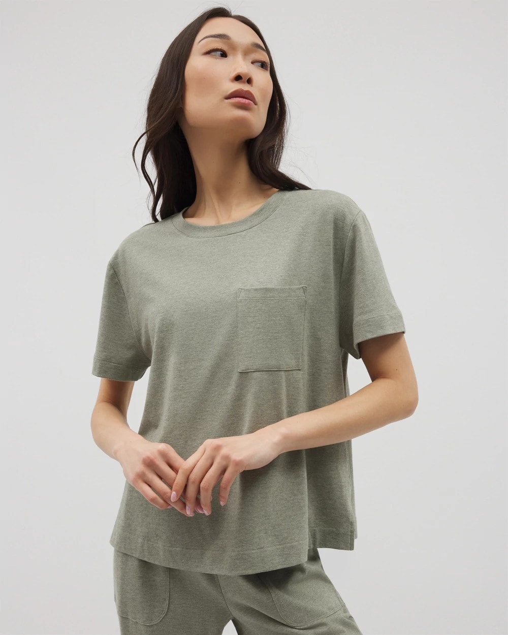 Soma / Short-Sleeve Pocket Pajama Tee HEATHER HIGHLANDS
