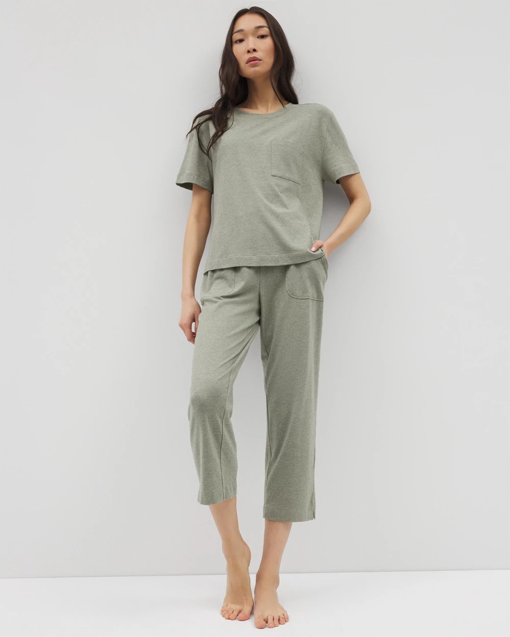 Soma / Short-Sleeve Pocket Pajama Tee HEATHER HIGHLANDS