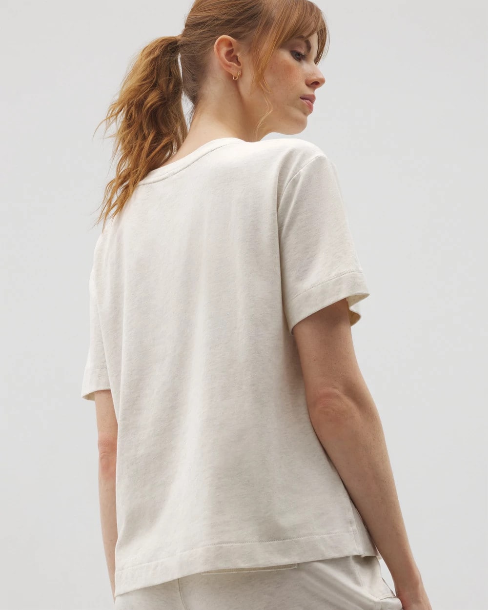 Soma / Short-Sleeve Pocket Pajama Tee HEATHER CRYSTAL