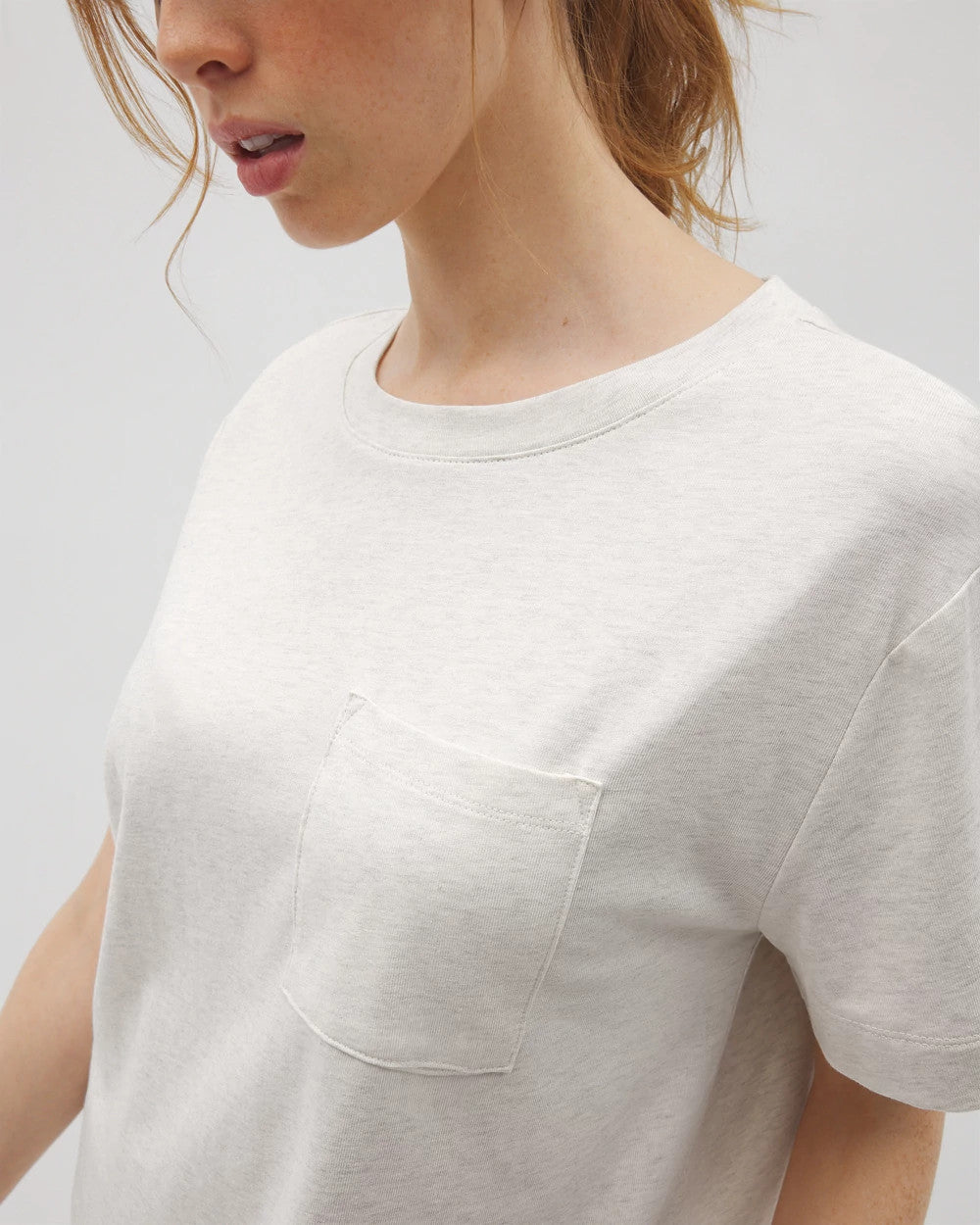Soma / Short-Sleeve Pocket Pajama Tee HEATHER CRYSTAL