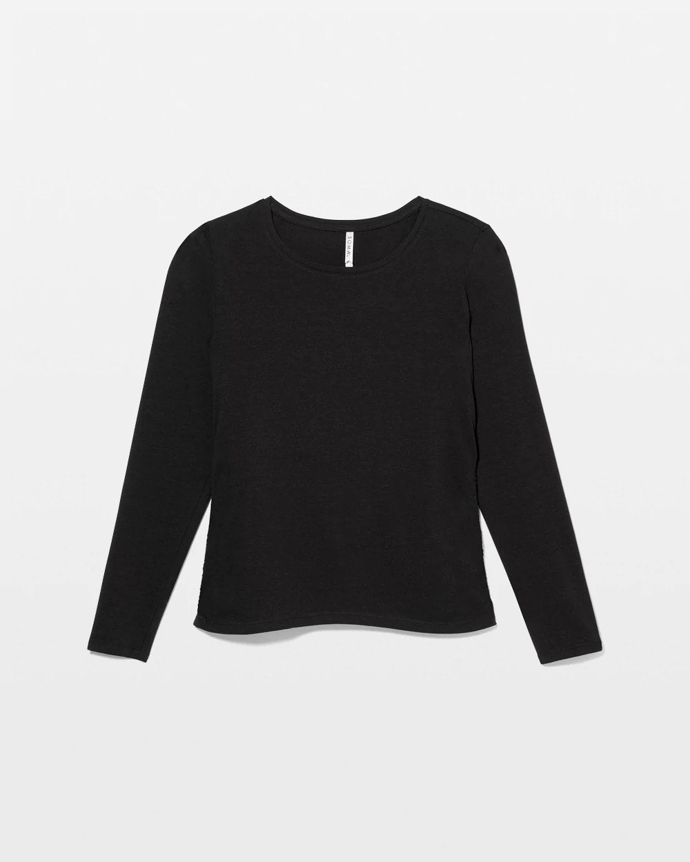 Soma / Ruched Long Sleeve Pajama Tee BLACK