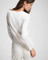 Soma / Ruched Long Sleeve Pajama Tee HEATHER CRYSTAL
