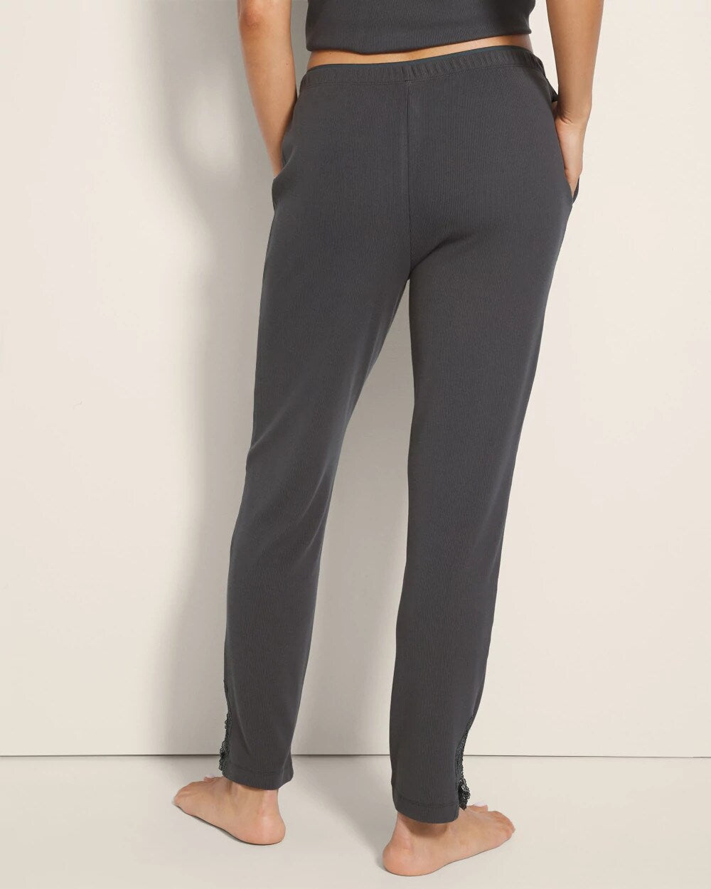 Soma / Rib Ankle Pajama Pants DARK EVERGLADE