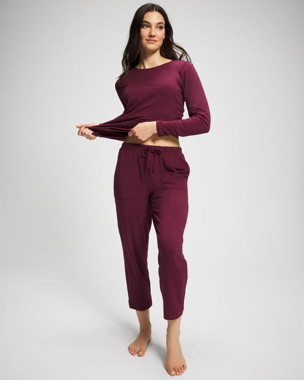 Soma / Crop Pajama Pants VELVET PLUM