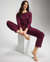 Soma / Crop Pajama Pants VELVET PLUM