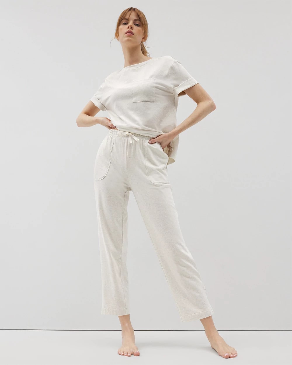 Soma / Crop Pajama Pants HEATHER CRYSTAL