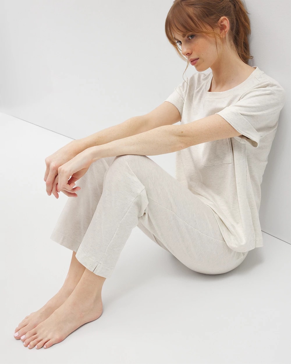 Soma / Crop Pajama Pants HEATHER CRYSTAL