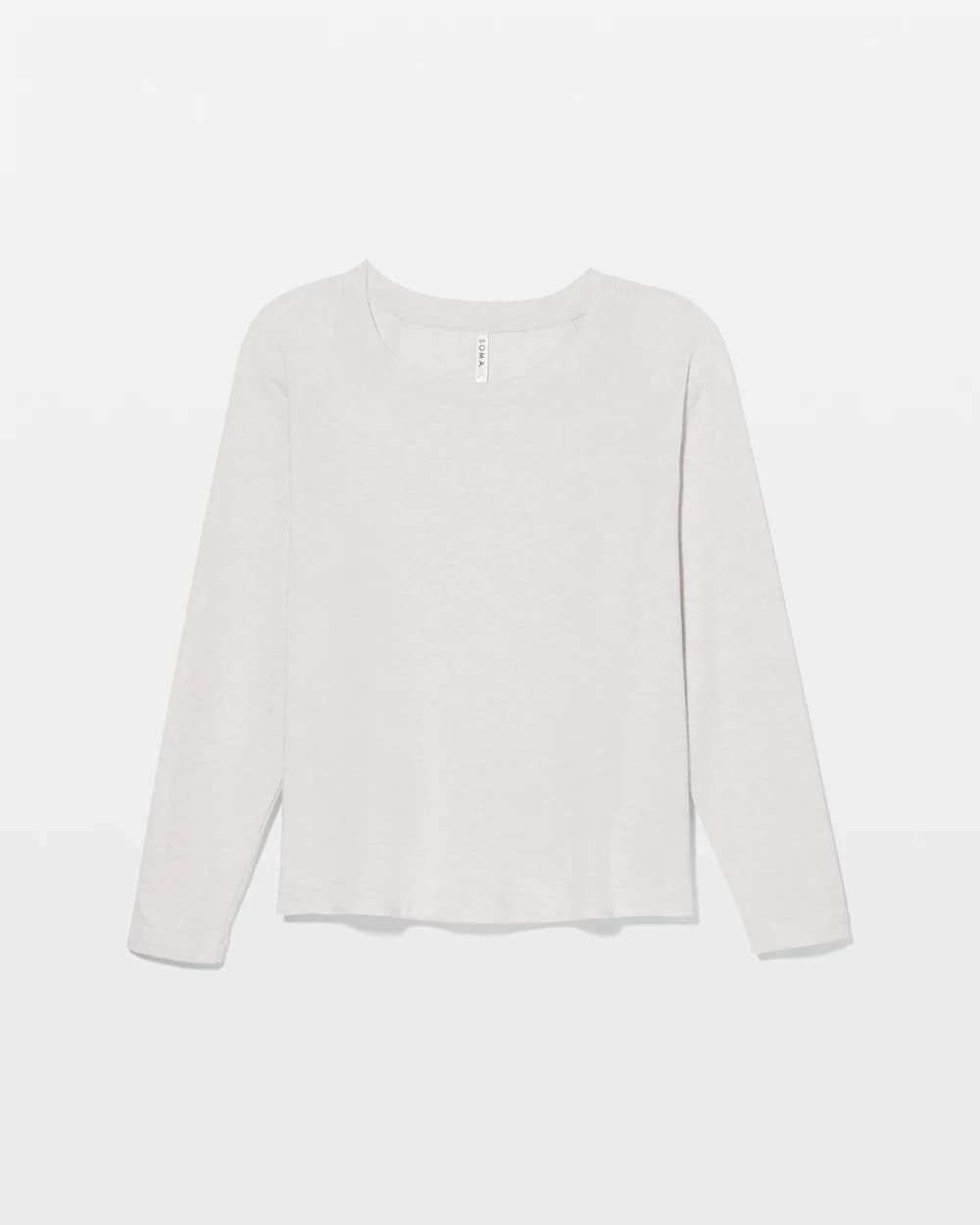 Soma / Most Loved Cotton Long Sleeve Pajama Tee HEATHER CRYSTAL