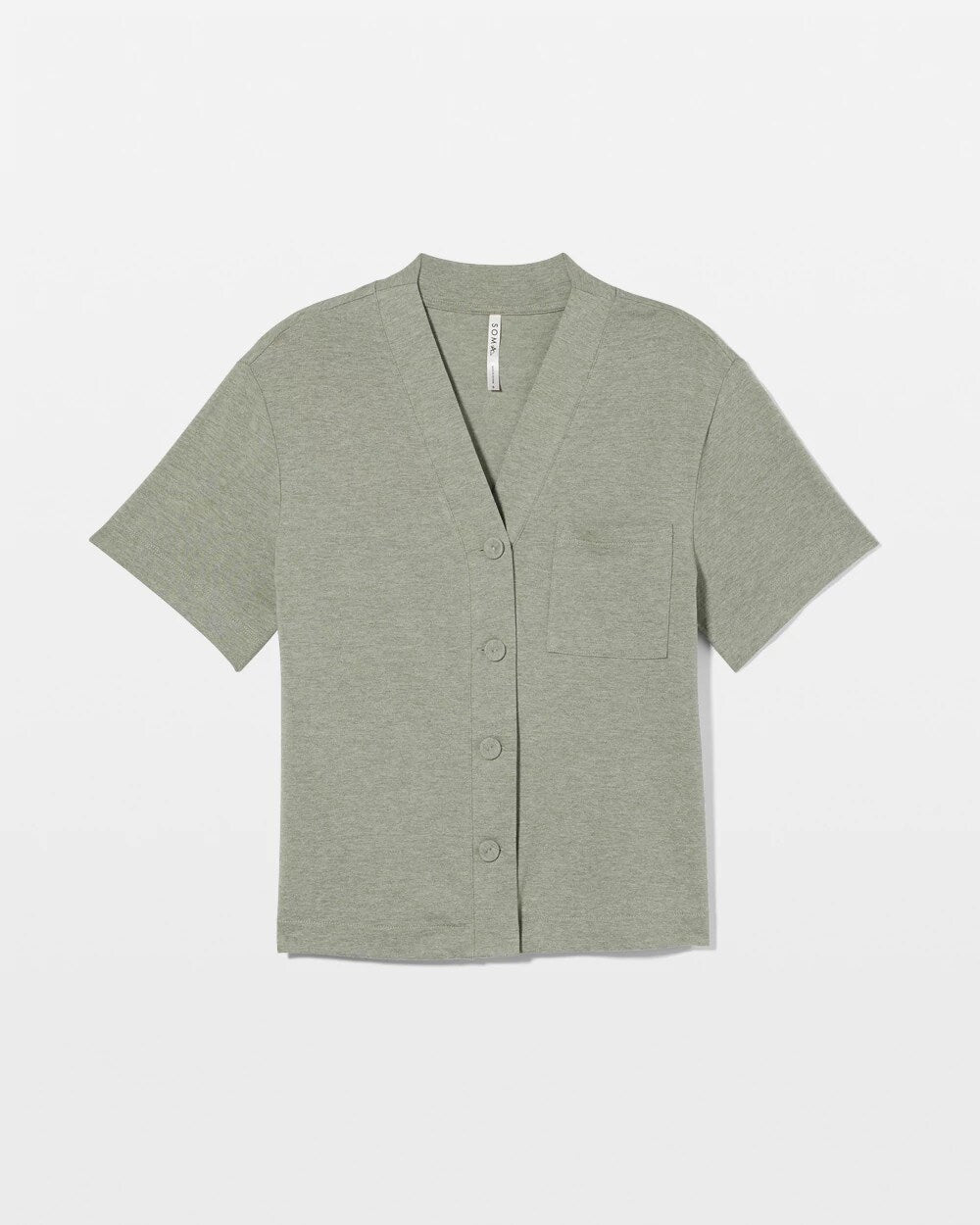 Soma / Button-Front Pajama Tee HEATHER HIGHLANDS