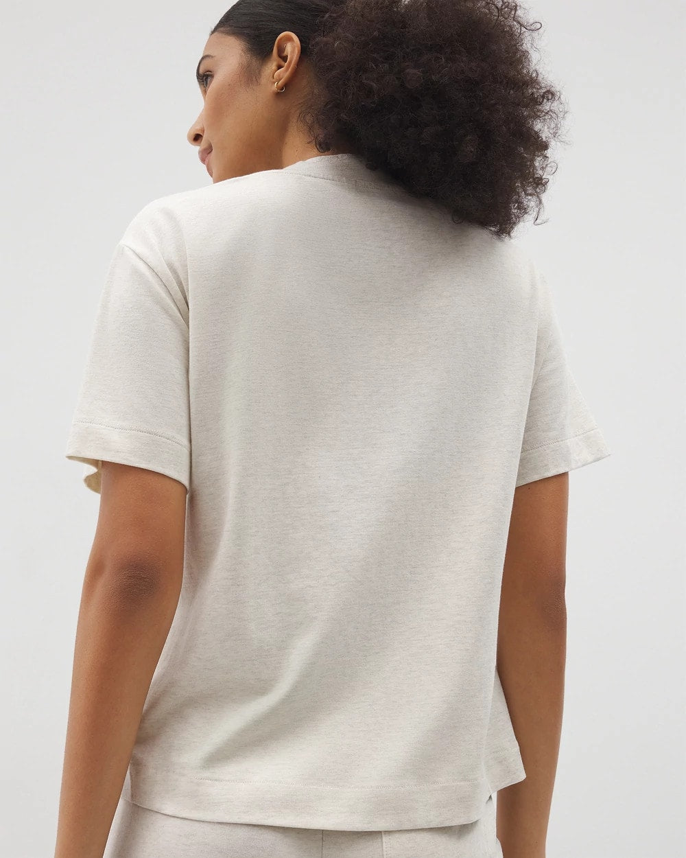Soma / Button-Front Pajama Tee HEATHER CRYSTAL