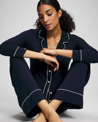 Soma / Solid Piped Pajama Pants NIGHTFALL NAVY