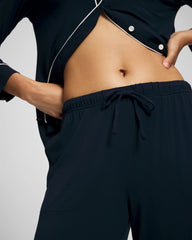 Soma / Solid Piped Pajama Pants NIGHTFALL NAVY