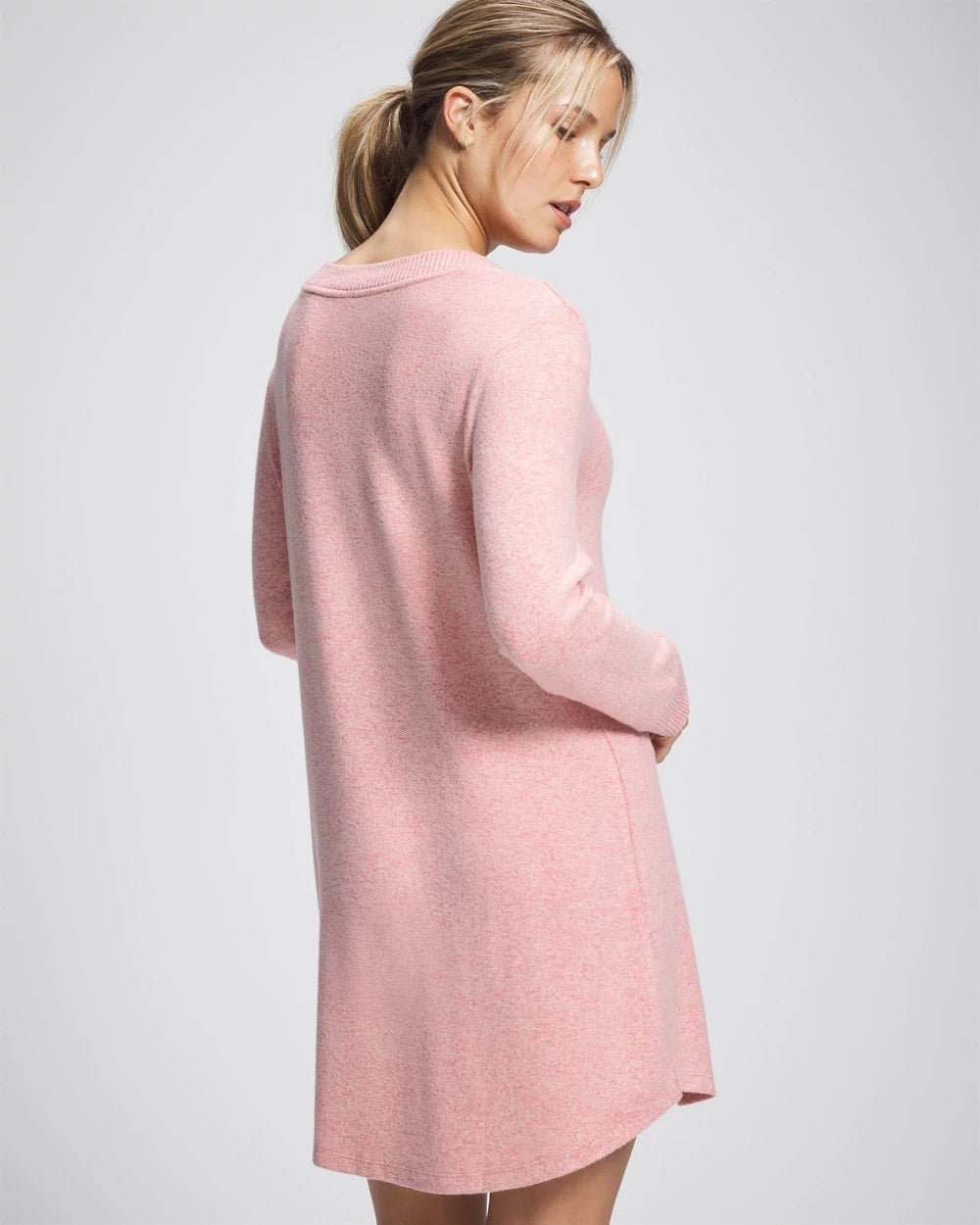 Soma / Long Sleeve Sleepshirt CAMEO PINK/DUSTY ROSE