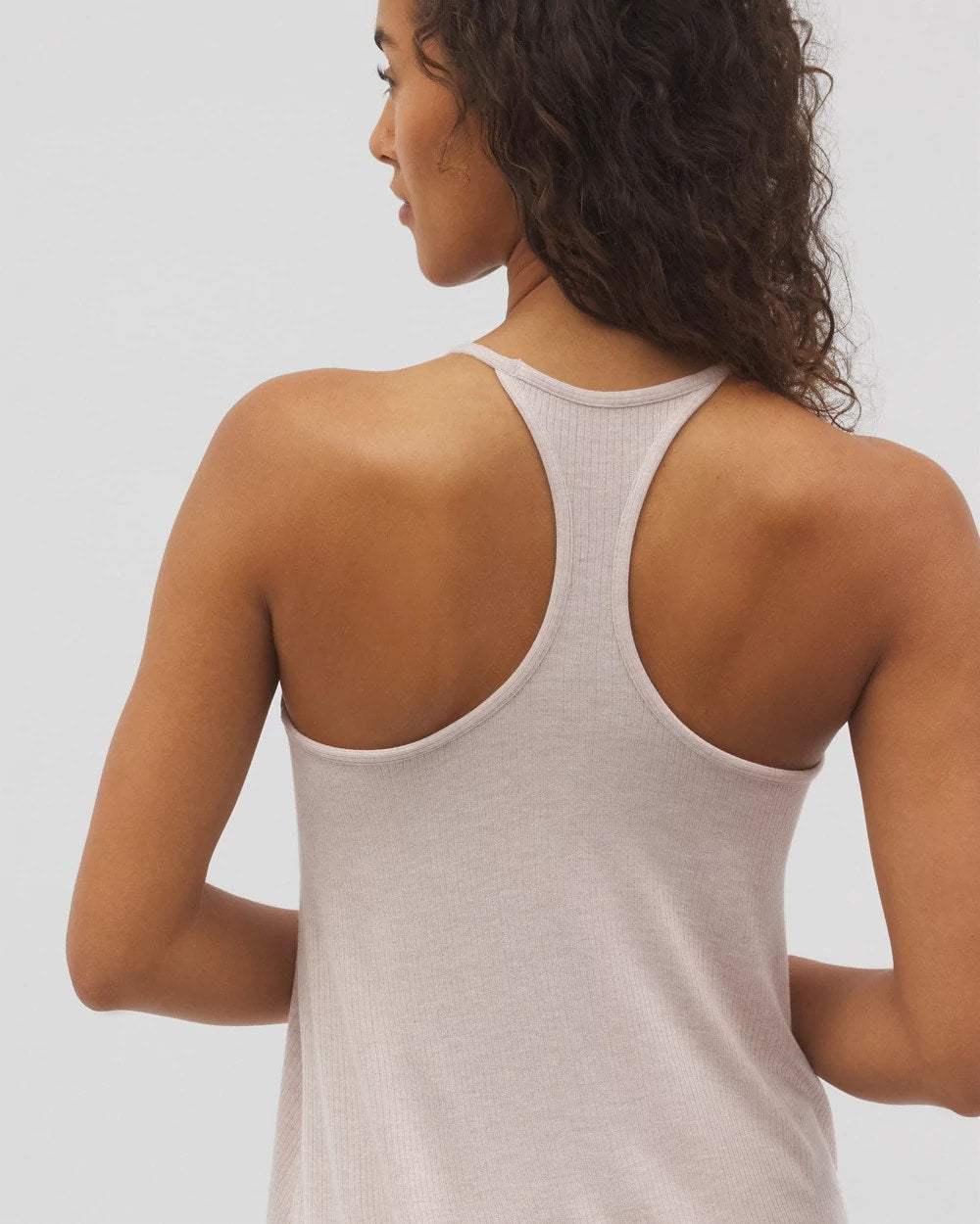 Soma / Lightweight Rib Knit Pajama Cami HEATHER BARELY THERE