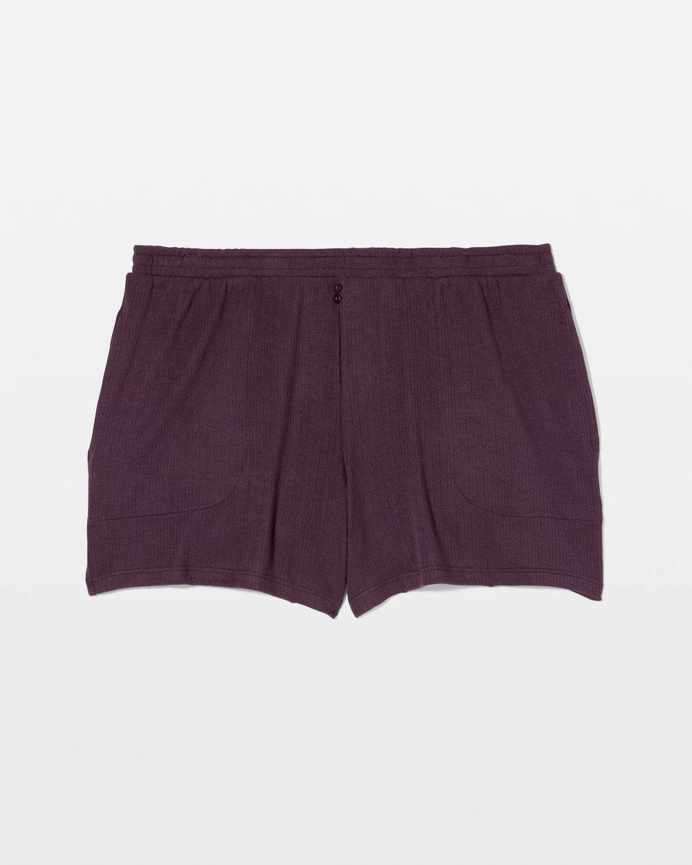 Soma / Lightweight Rib Knit Pajama Shorts PLUM PERFECT