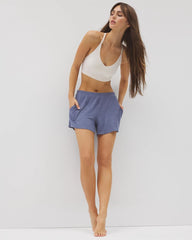 Soma / Lightweight Rib Knit Pajama Shorts HEATHER DUSK