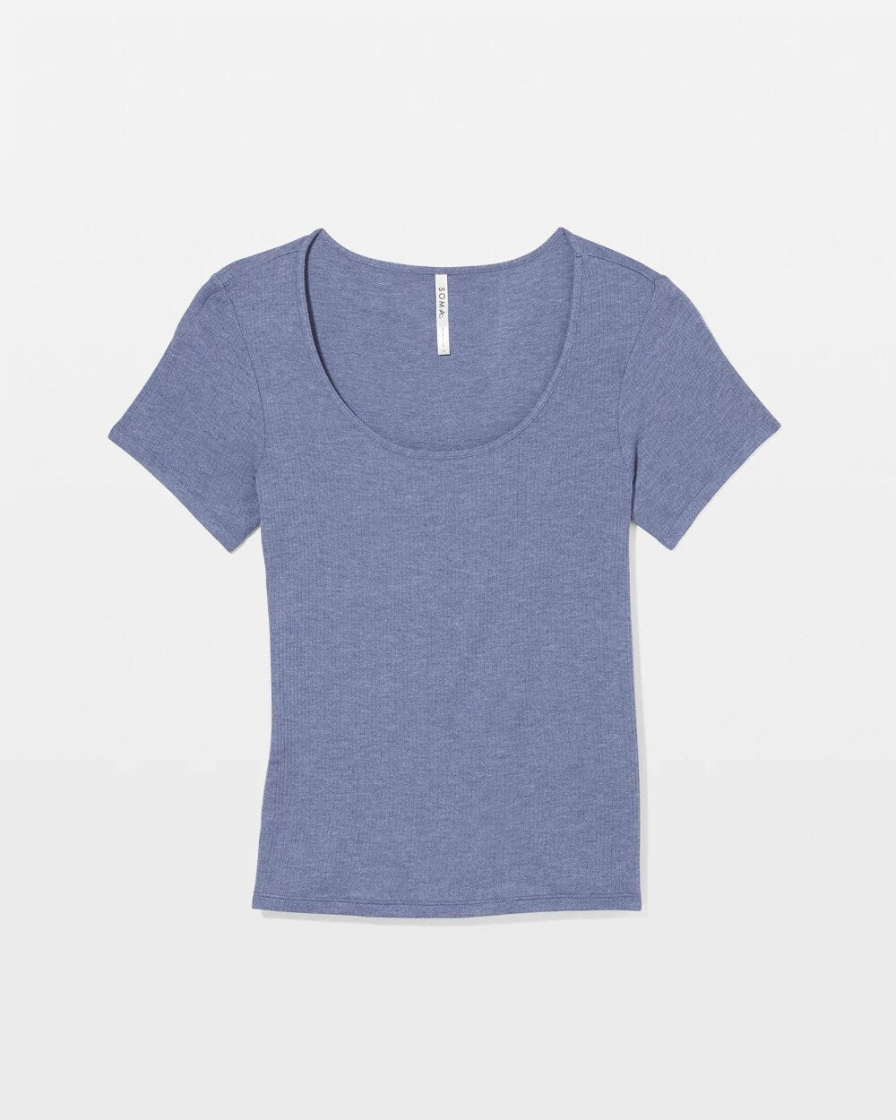 Soma / Lightweight Rib Knit Short Sleeve Pajama Tee HEATHER DUSK