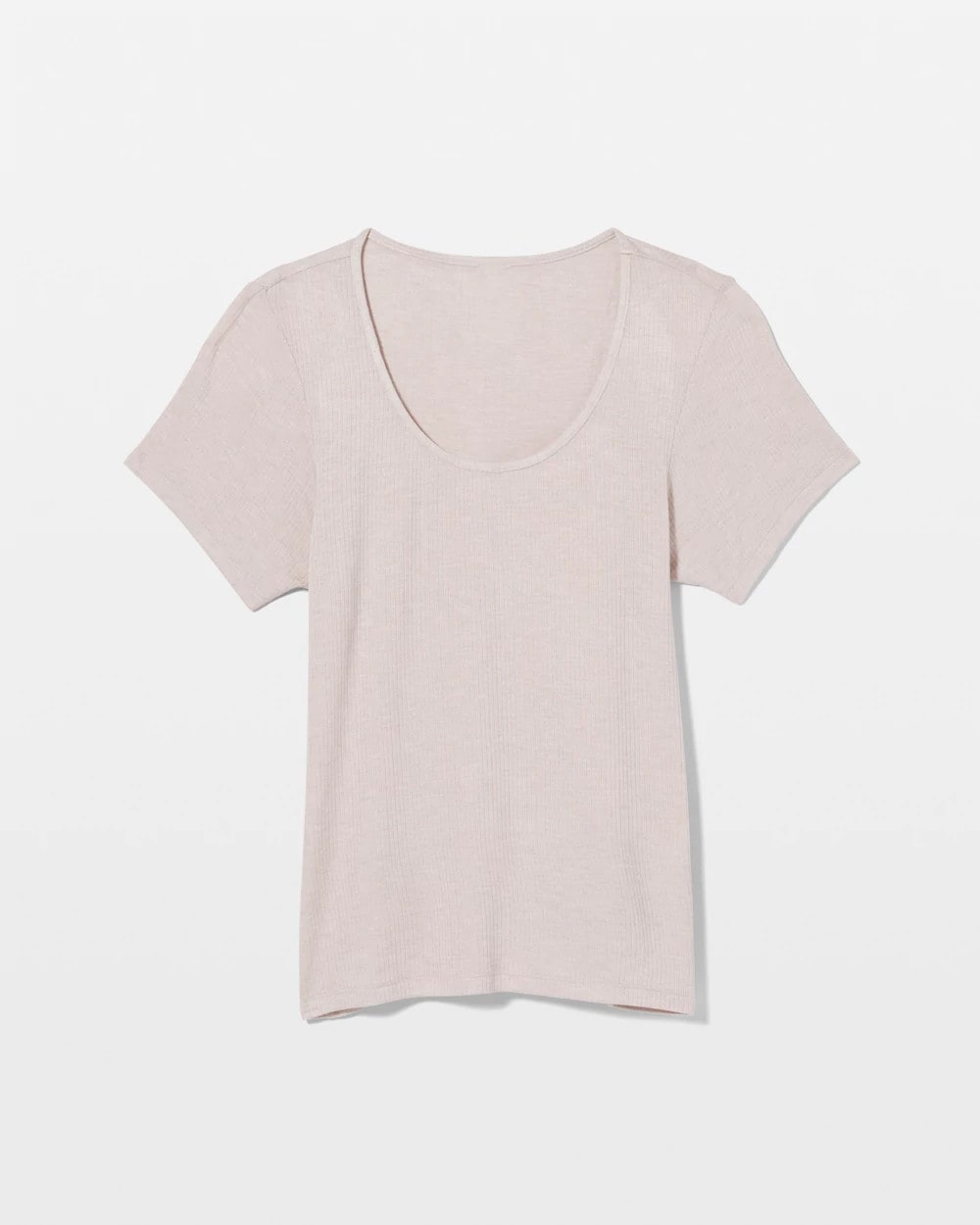 Soma / Lightweight Rib Knit Short Sleeve Pajama Tee HEATHER BARELY THERE