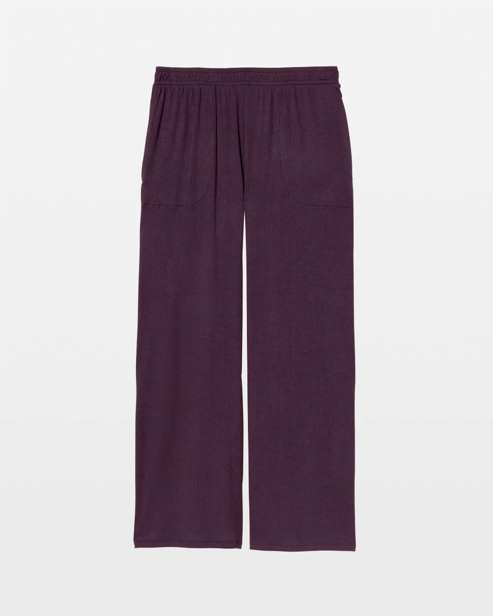 Soma / Lightweight Rib Knit Wide Leg Pajama Pants PLUM PERFECT