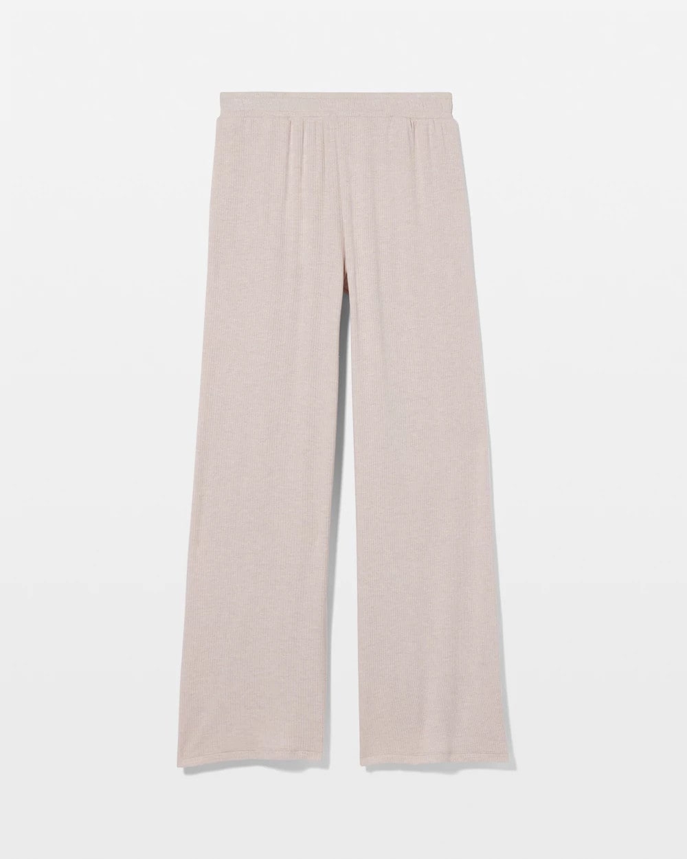 Soma / Lightweight Rib Knit Wide Leg Pajama Pants HEATHER BARELY THERE