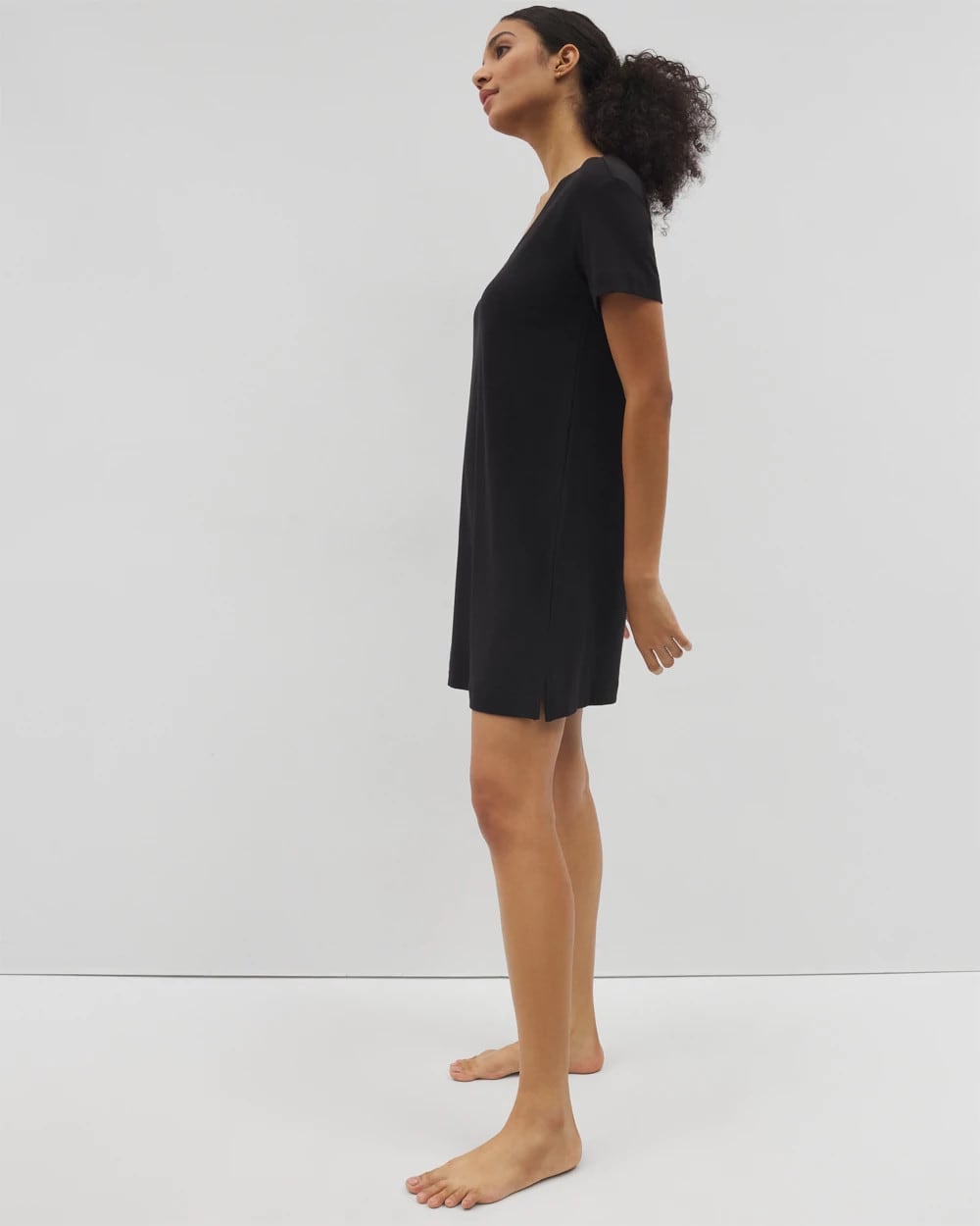 Soma / Short-Sleeve Sleepshirt BLACK