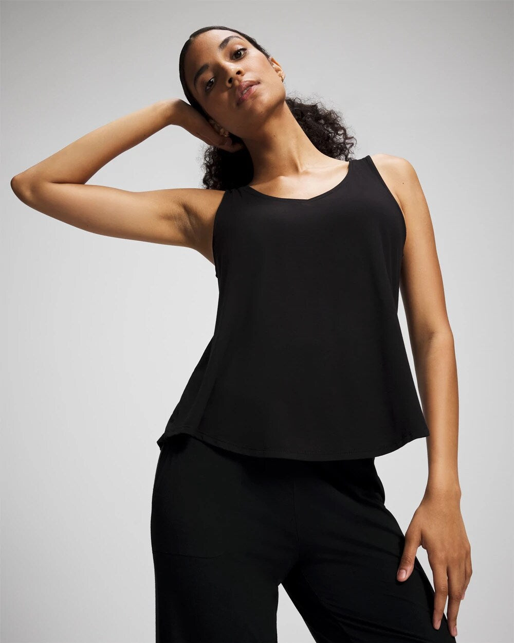 Soma / V-Neck Pajama Tank BLACK