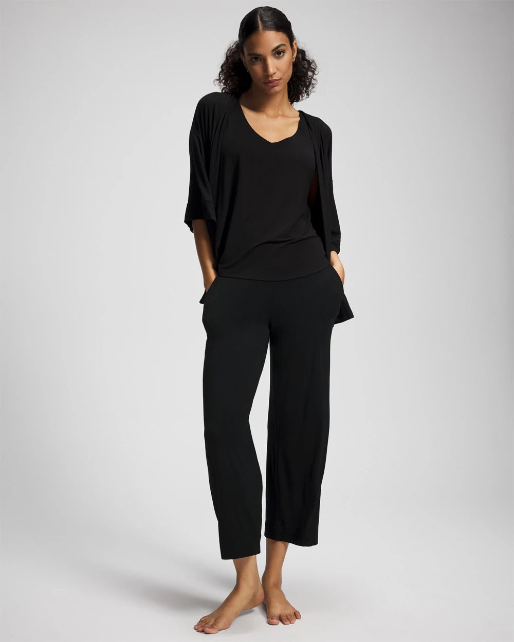 Soma / V-Neck Pajama Tank BLACK