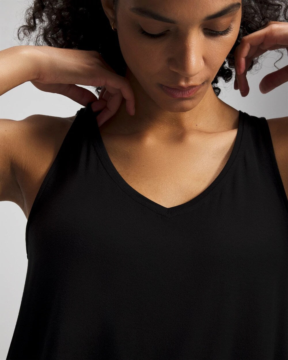 Soma / V-Neck Pajama Tank BLACK