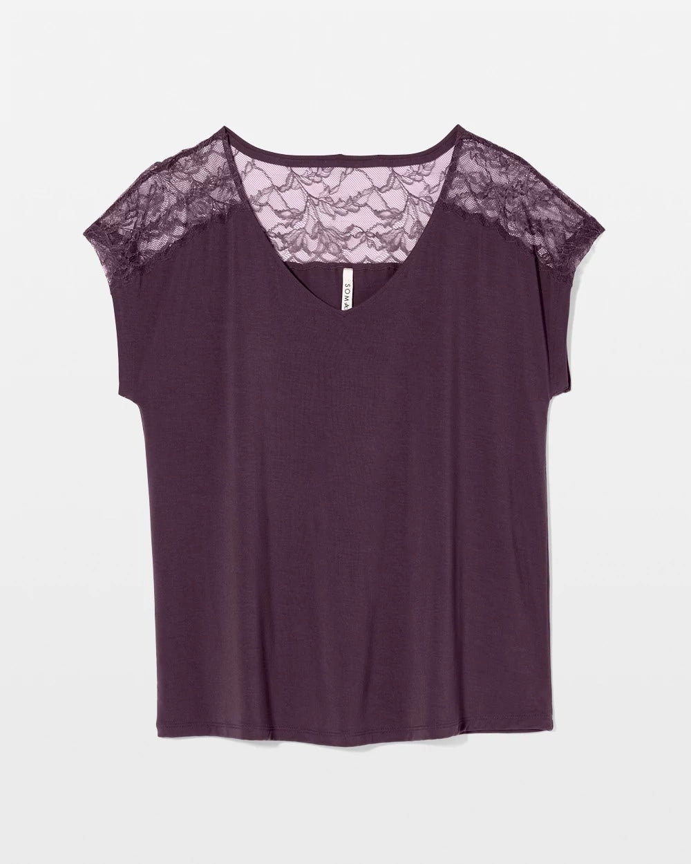 Soma / Short Sleeve Lace Pajama Tee PLUM PERFECT