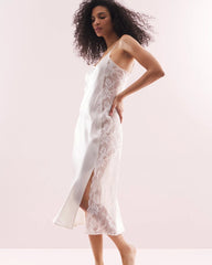 Soma / Soma's Sexiest Silk Lace Gown IVORY