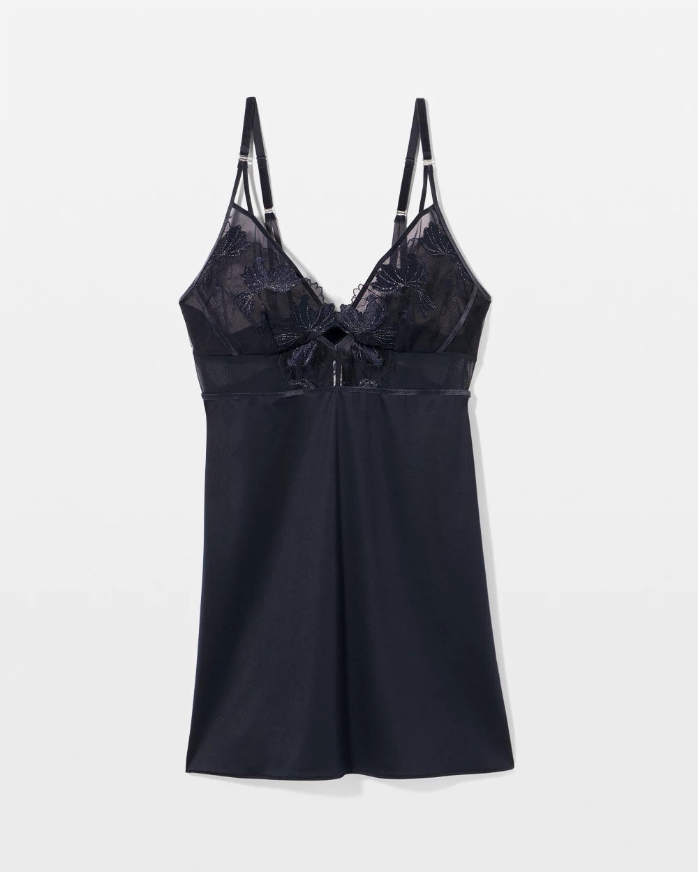 Soma / Soma’s Sexiest Luster Knit Embroidered Chemise MIDNIGHT SKIES