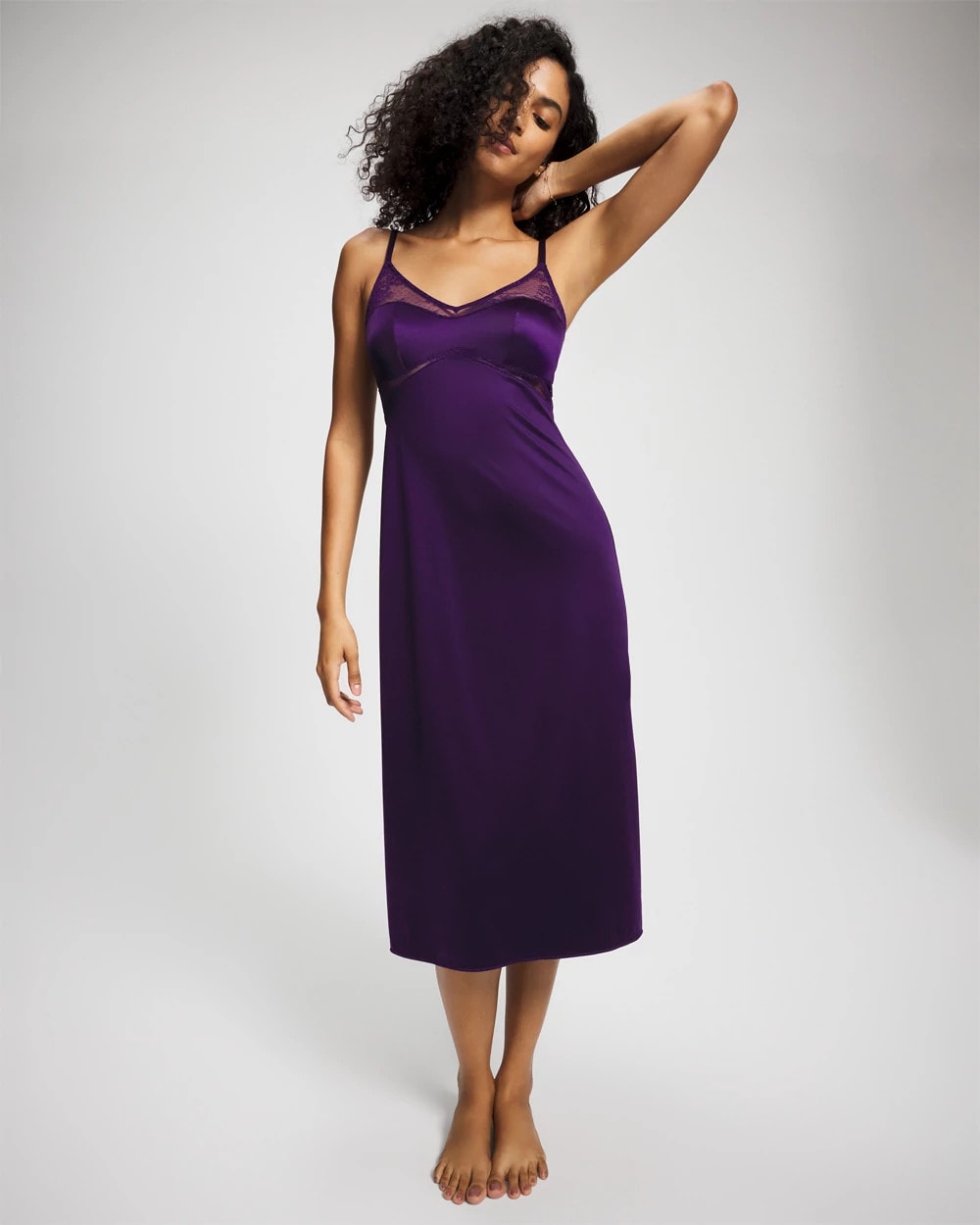 Soma / Lace Midi Nightgown MAJESTIC PURPLE
